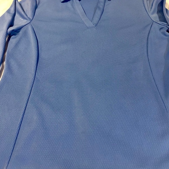 Lady Hagen Collared Long Sleeve Hydro Dri V-Neck Golf Polo - Picture 4 of 7